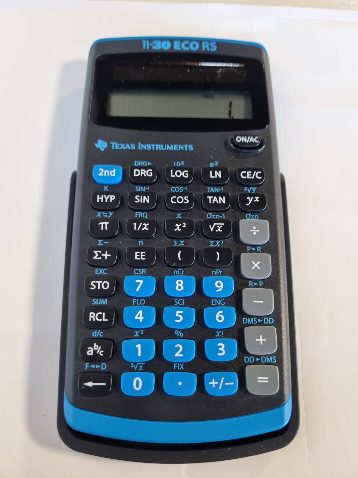 276857 - TEXAS INSTRUMENTS Kalkulator Shkollor TI-30 ECO RS, Teknik-Shkencor, ekran 10-shifror, energji diellore, ngjyrë e zezë