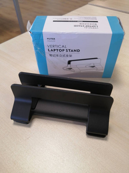 276968 - Psitek Mbështetëse vertikale alumini për laptop, gjerësi e rregullueshme 12-42 mm, hapësirë vertikale për MacBook dhe laptopë