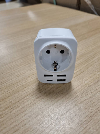 276985 - ADAPTUES UDHËTIMI HOPPAC 5 në 1, Adaptor për Mbretërinë e Bashkuar, Angli, Gjermani, Prizë, Adaptor udhëtimi Tipi G për Irlandën, Hong Kongun, Singaporin, Malajzinë, Maltën, Qipron, Katarin dhe Pakistanin