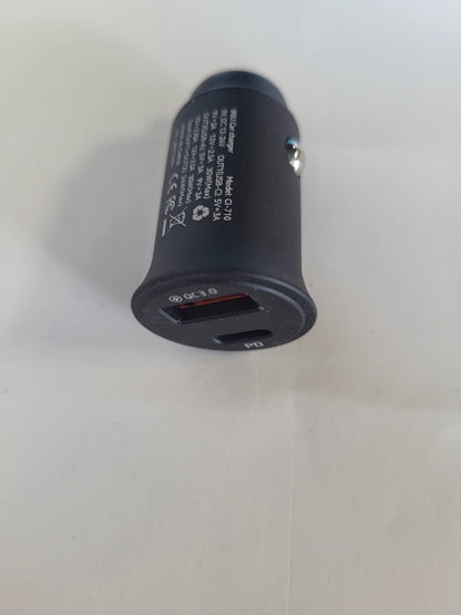 277129 - INIU Adaptues për çakmak 12V USB C 60W për makinë PD & QC 3.0, Karikues për makinë, prizë ndarëse USB për çakmak