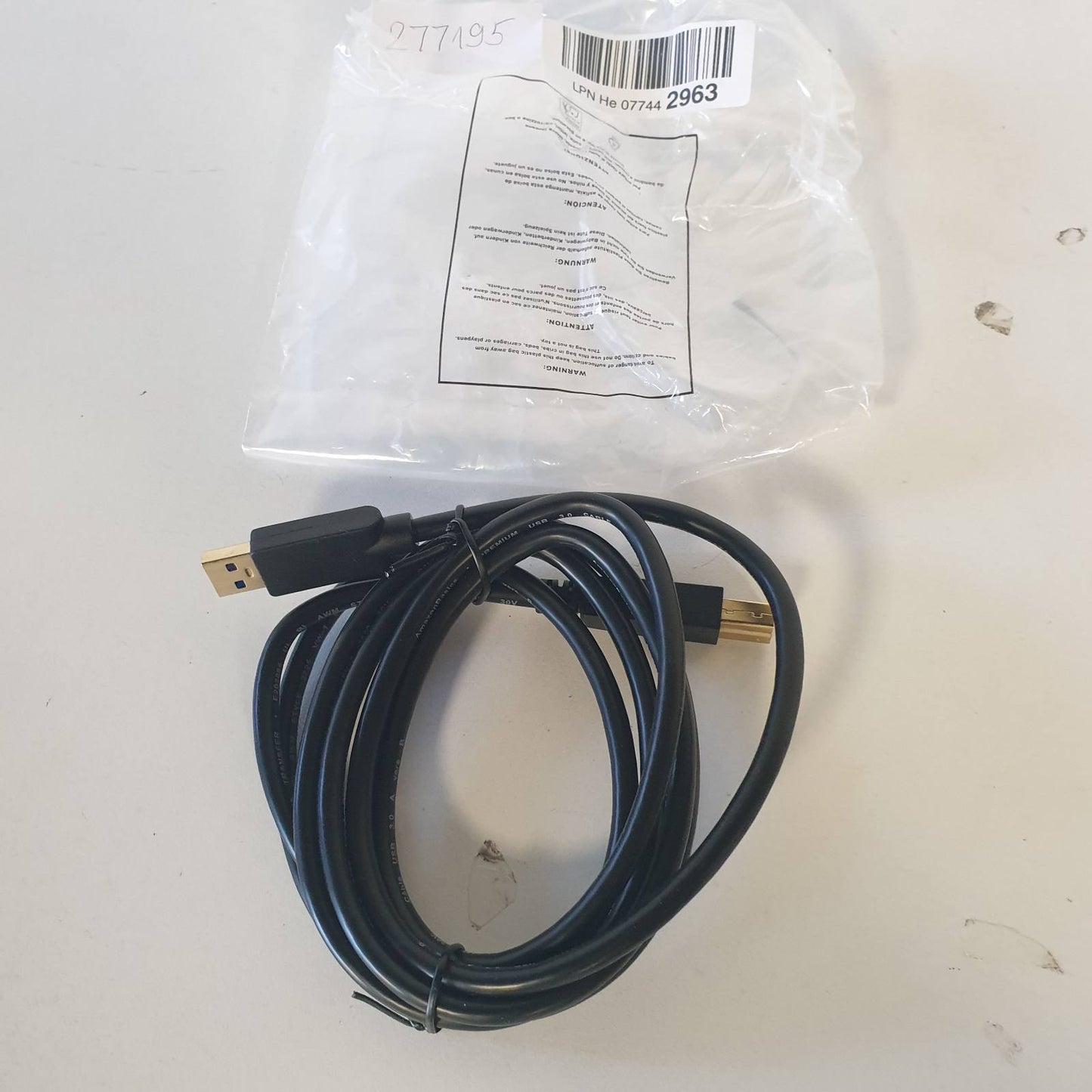 277195 - KABLO AmazonBasics 3.0 USB-A në USB-B, 1.8 m, e zezë