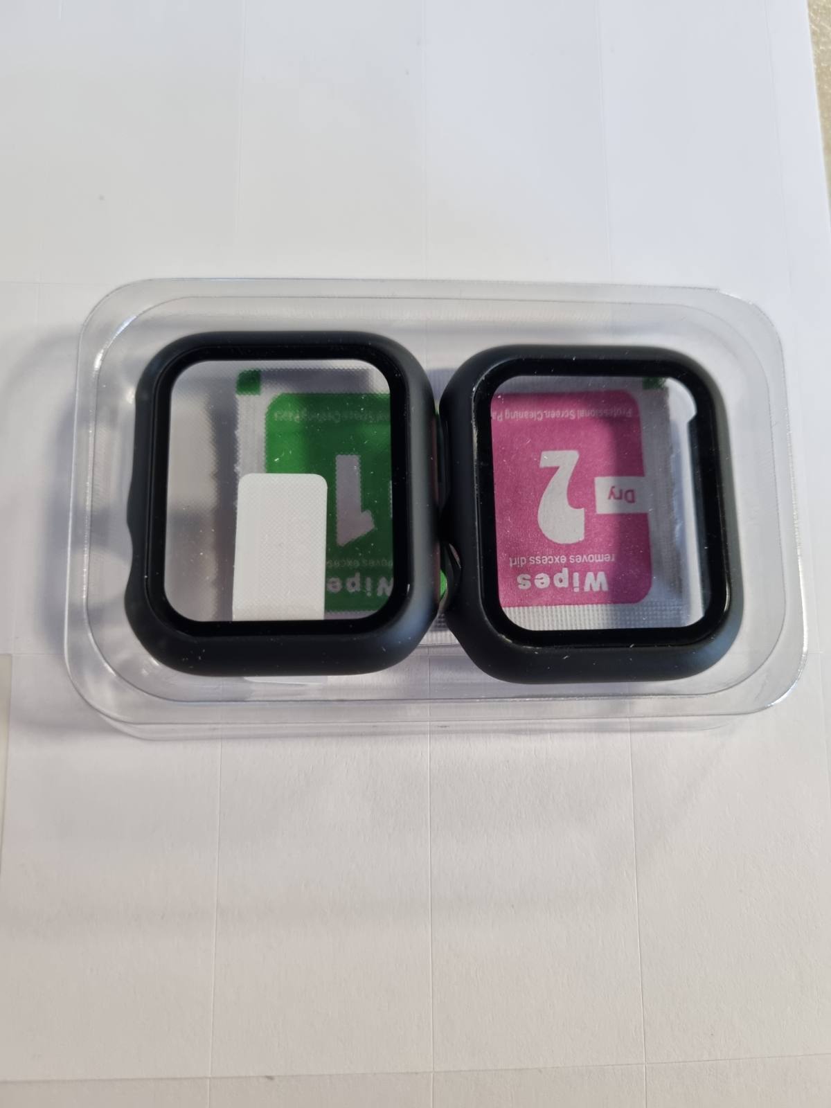 277255 - Mbrojtëse ekrani Diruite me 2 pjesë për Apple Watch SE 3/2/1 / Seria 6 5 4, 40 mm, qelq i temperuar, e zezë