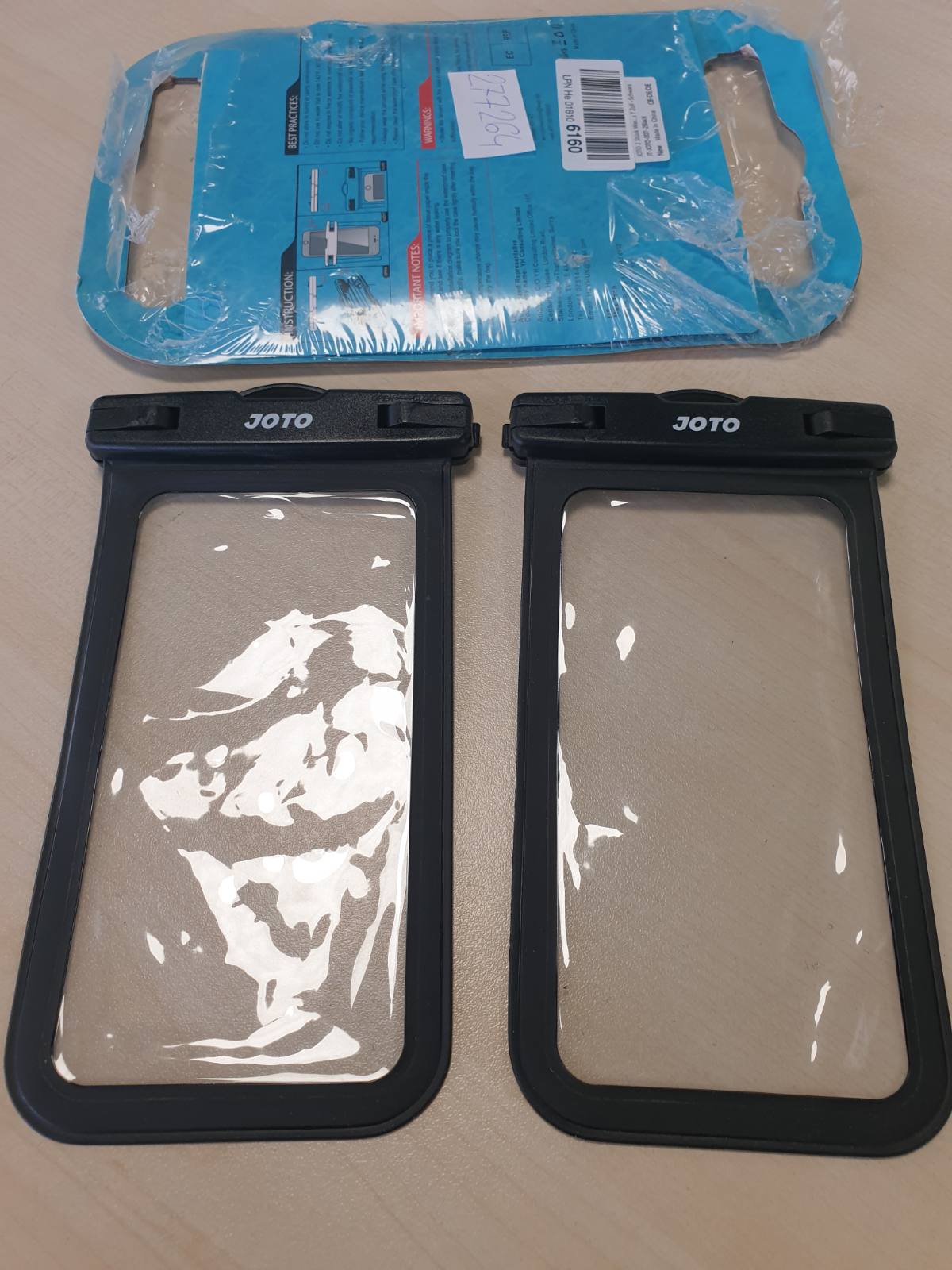 277264 - JOTO Mbështjellëse telefoni me 2 copë, IPX8, e papërshkueshme nga uji për iPhone 17, 16, 15, 14, 13, 12, 11 Pro, Max, Air, Galaxy S24, S23, A15, Xiaomi deri në 7 inç – e zezë