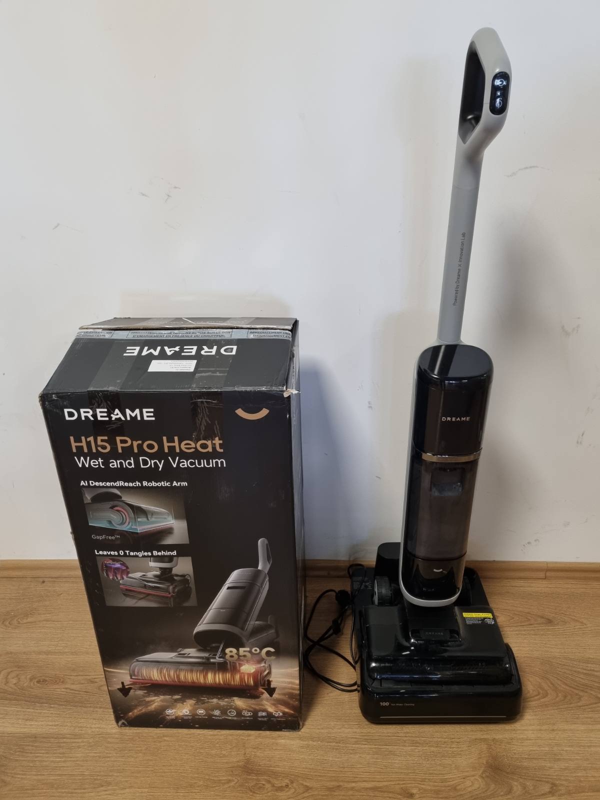 277321 - Fshesë me korrent dhe mop DREAME H15 PRO, Thithje 22,000 Pa, Pastrim dyshemeje 85°C, Sensor inteligjent RGB, Kontroll me aplikacion
