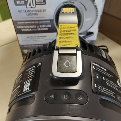 277338 - SHARK FlexBreeze HydroGo – Ventilator i fuqishëm për mjegullim, ftohje për brenda dhe jashtë, 5 shpejtësi, i qetë dhe i qëndrueshëm, me dhe pa kabllo, kompakt dhe i lehtë