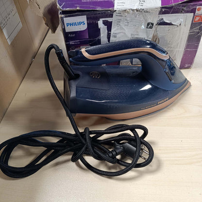 277346 - PHILIPS Hekur me avull Azur 8000 Series, 3000 W, Avull i vazhdueshëm 85 g/min, Shtim avulli deri në 260 g, Teknologji OptimalTEMP, Pllakë SteamGlide Elite, Blu e errët (DST8050/20)