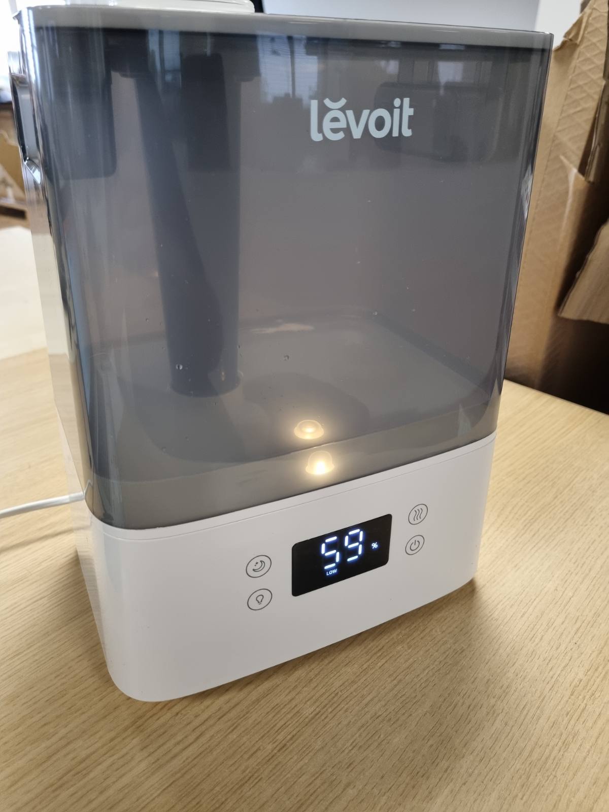 277361 - LEVOIT Lagështues inteligjent për dhoma të mëdha, deri në 47m², 6 L, mbushje nga lart, kontroll aplikacioni dhe Alexa, fikje automatike, gri