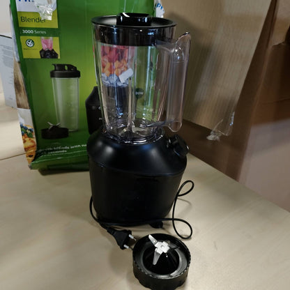 277429 - PHILIPS Blender Seria 3000 HR2041/41, 450W, tas 1.9L, tehe çeliku inox, përfshin shishe uji, e zezë