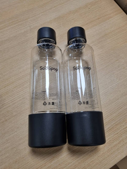 277547 - SODAPOP LOGAN & COOPER PRO Set shishesh PET, shishe zëvendësuese për prodhuesit e ujit të gazuar, pa BPA, 2 x 850 ml