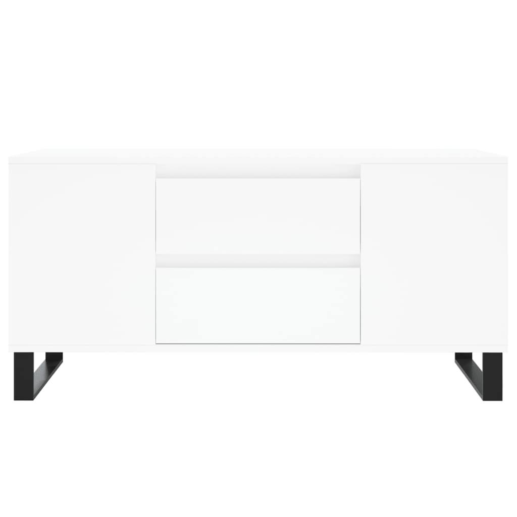 280035 - vidaXL Tavolinë Kafeje e Bardhë 102 × 44.5 × 50 cm, Dru i Përpunuar