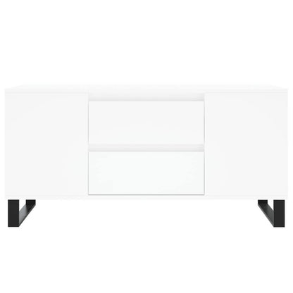 280035 - vidaXL Tavolinë Kafeje e Bardhë 102 × 44.5 × 50 cm, Dru i Përpunuar