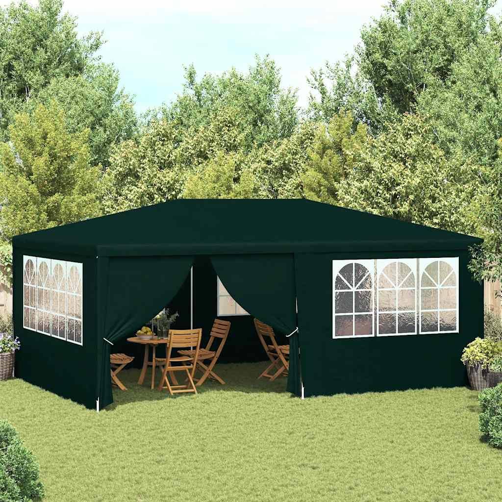 280477 - VIDAXL Tendë Profesionale për Festa, me Mure Anësore 4x6 m Jeshile 90 g/m?