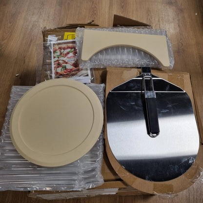 288074 - TEFAL Furrë picash me gaz Pizza Pronto, deri në 400 °C, kontroll temperature, çelës ndezjeje/fikjeje, kontroll guri rrotullues, çelik inox, JM413015