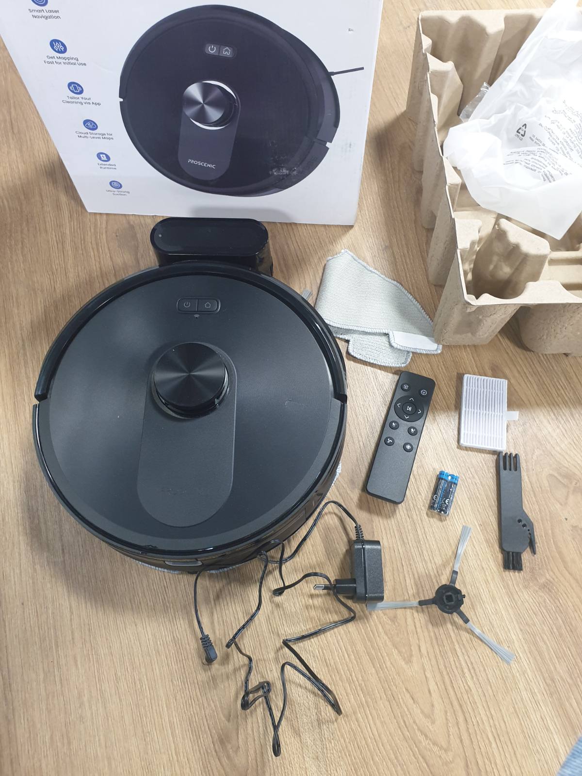 288147 - PROSCENIC Fshesë me korrent robot Q10, 8000Pa, 200min, Kontroll APP/Alexa/WiFi/Siri/IFTTT