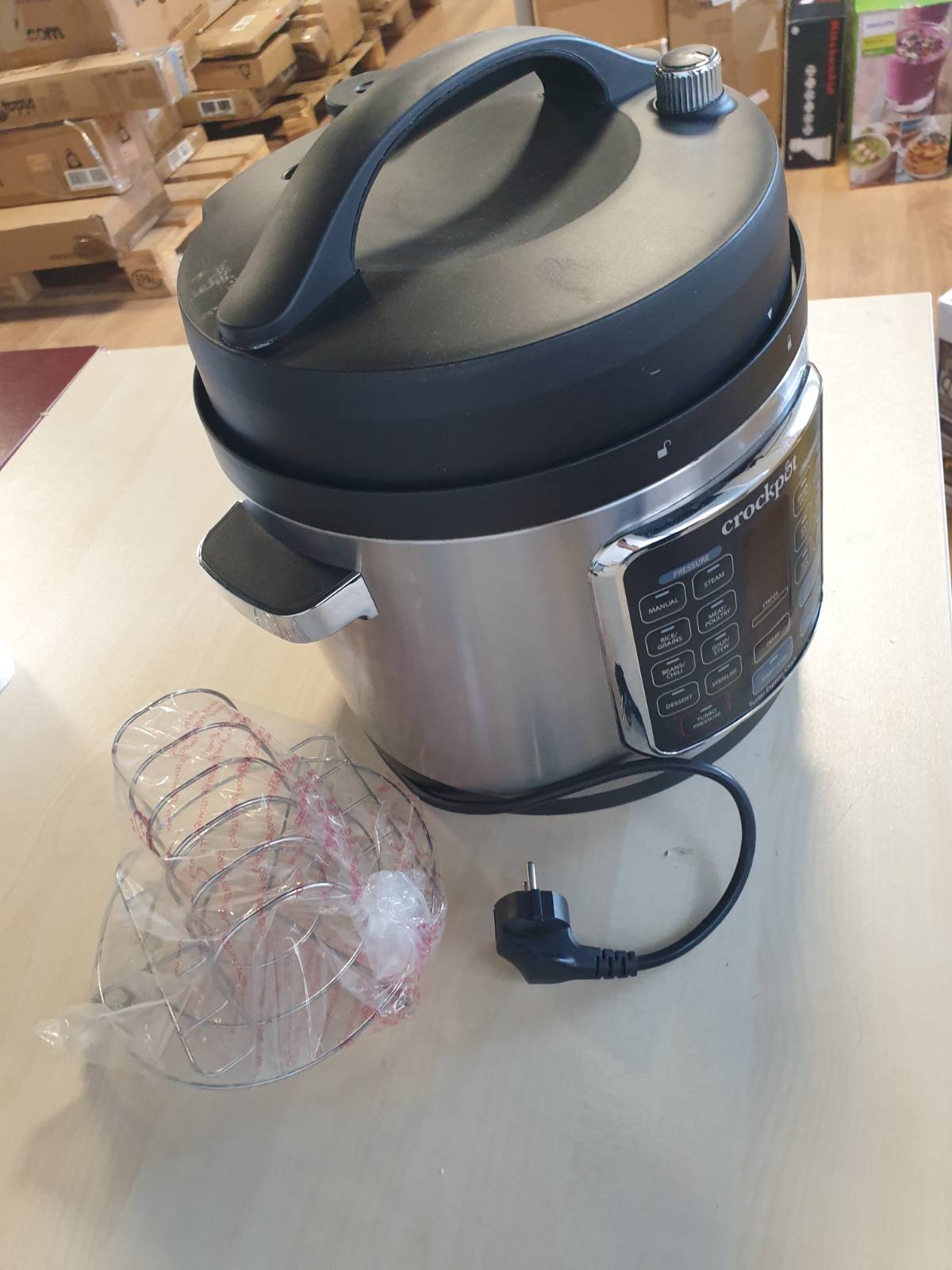 288154 - CROCKPOT Tenxhere shumëfunksionale Turbo Express, 5.6 L, 14 opsione gatimi, Zierje e ngadaltë, avull, gatim me presion, CSC062X