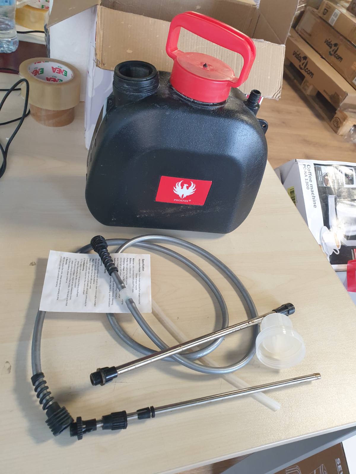 288646 - PHOENIX Spërkatës Elektrik Easy Sprayer 5L – Spërkatës Kopshti me Bateri të Rikarikueshme me Jetëgjatësi Baterie 3 Orë, Spërkatës me Gryka të Trefishta (Kon, Ventilator, Spërkatës Dushi), I Lehtë, i Fortë