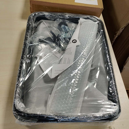 288783 - ZOESTORAGE - Karrocë me rrota me 3 nivele, metalike, për shtëpi, banjo, kuzhinë, lavanderi, zyrë, e zezë