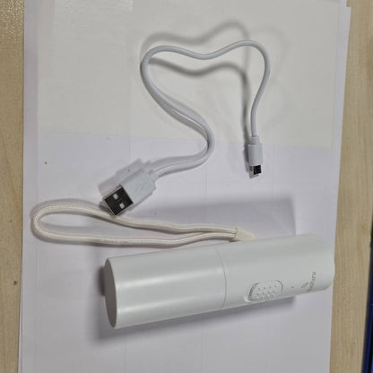 288868 - QUSHINI Ventilator Mini Portativ me Bateri të Rikarikueshme, 2 Shpejtësi, 20 cm, i Bardhë