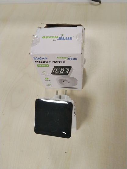 289047 - Matës i Energjisë Elektrike - Vatmetër Dixhital 16A Maks: 3680 W, tregon kWh të konsumuar dhe kostot (GB620 E) (Spinë Franceze E)
