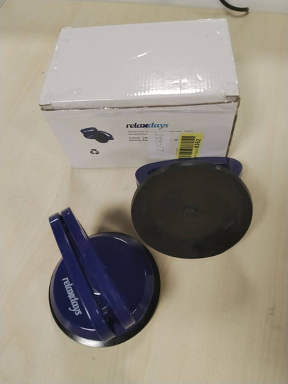 289057 - Ngritës gotash thithëse Relaxdays, 2 copë, për transportimin e paneleve të qelqit, deri në 45 kg, diametri 12 cm, 10 x 12 x 12 cm