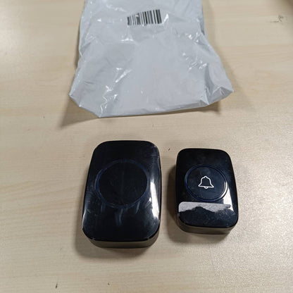 289102 - BLENDURA Zile dere e jashtme pa tel, 300 metra e papërshkueshme nga uji, zile elektronike IP44, komplet zileje me marrës në prizë, 60 melodi në 5 nivele volumin për shtëpi dhe zyrë, e zezë