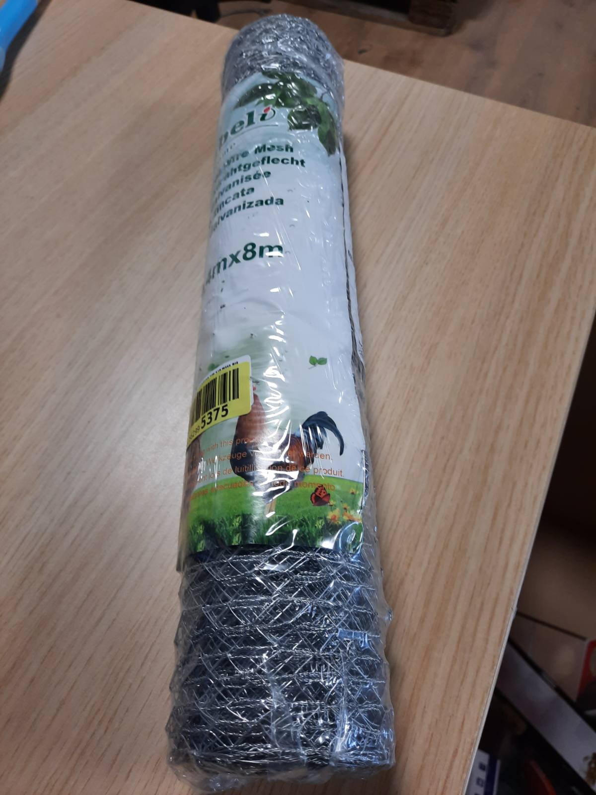 289338 - AMAGABELI Gardh me zinxhir, rrjetë gjashtëkëndore, madhësi rrjete 12.7 mm, lartësi 40 cm, gjatësi 8 m, tel lepuri, tel pule, argjend i galvanizuar
