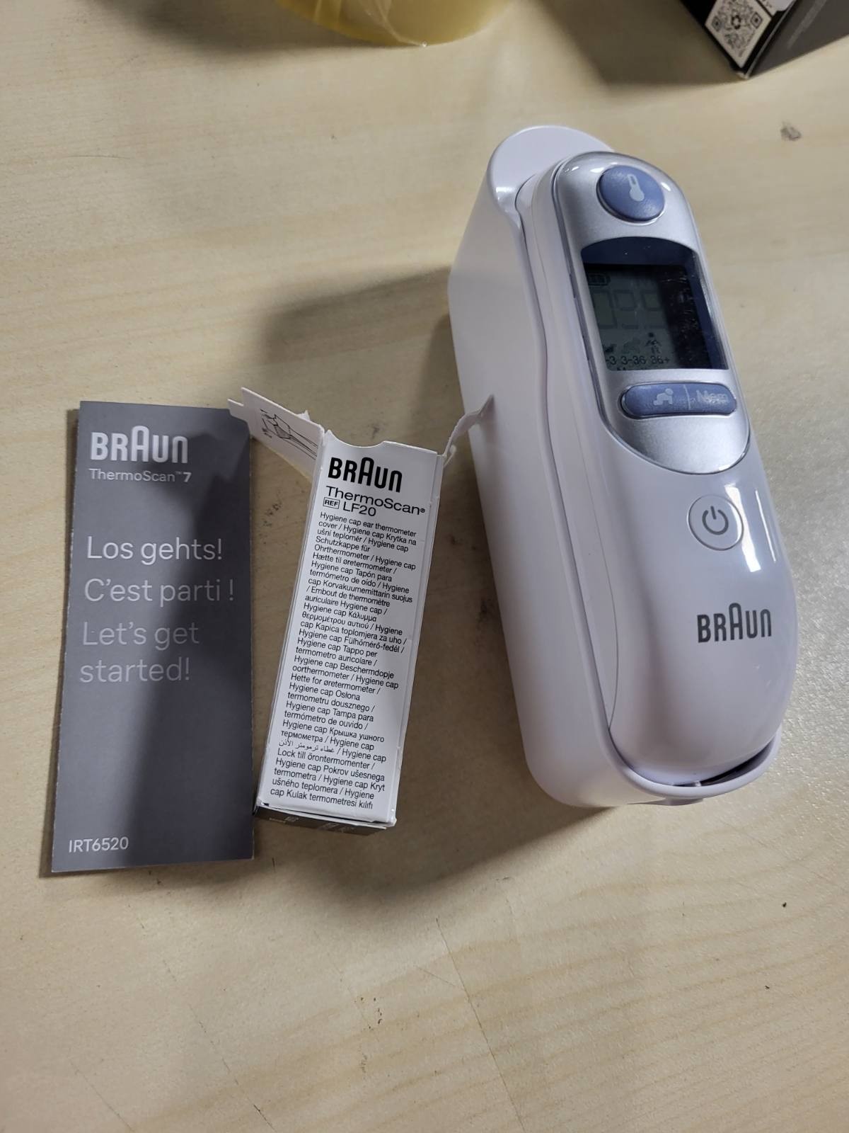 289644 - BRAUN ThermoScan 7 BRAIRT6520 - Termometër veshi - Teknologjia e Precizionit Age - Ekran dixhital me kodim ngjyrash - Miqësor për foshnje dhe fëmijë të vegjël