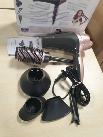 289743 - REMINGTON Tharëse flokësh Ion, 2200W, 3 cilësime temperature, 2 cilësime rrjedhjeje ajri, Modaliteti Turbo, e zezë.