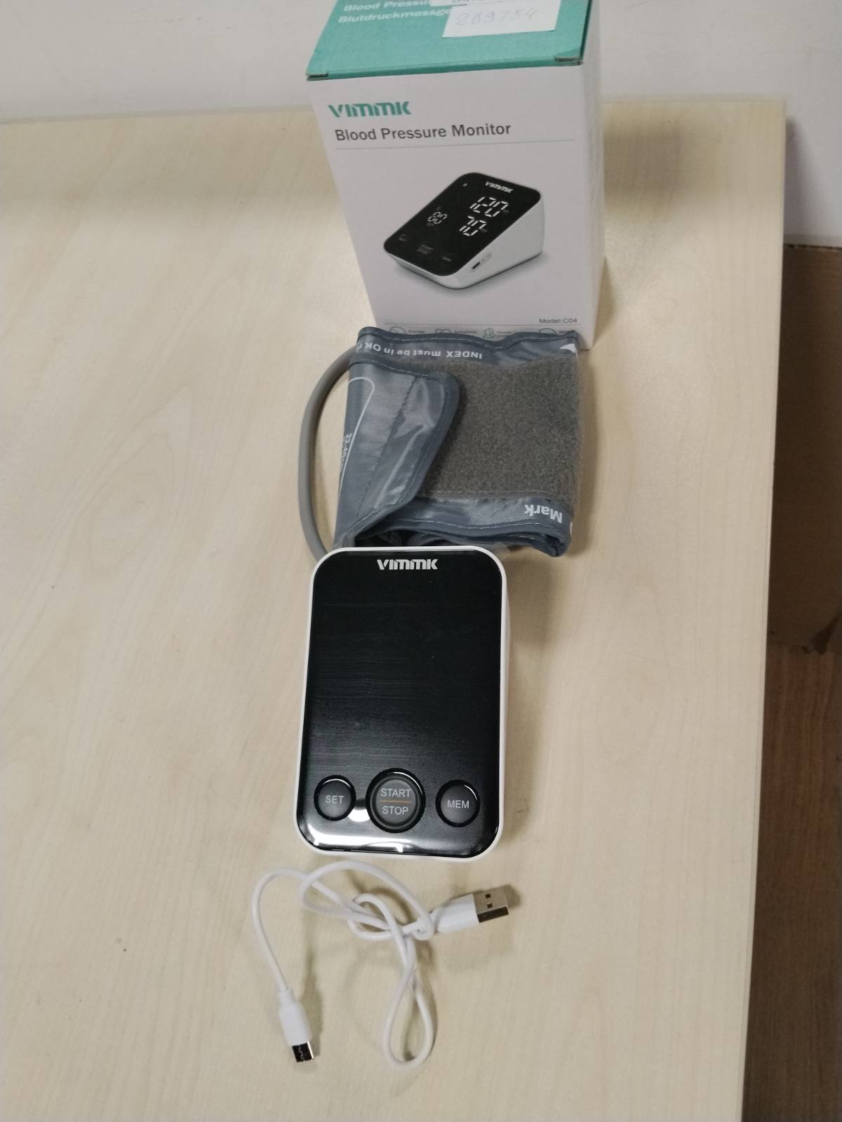 289754 - VIMMK Monitor dixhital i presionit të gjakut për krahun e sipërm me ekran LED, zbulim të aritmisë, 2 x 120 cilësime memorieje, madhësia e manshetës 22-40 cm