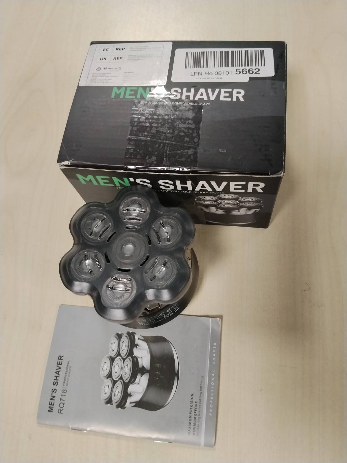 289873 - CAREHABI - Makinë rroje për kokë tullace për meshkuj, elektrike, IPX6, magnetike, e papërshkueshme nga uji 7D, lundruese me ekran LED, bateri për rroje të thatë dhe të lagësht