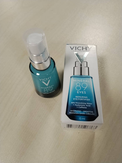 290061 - VICHY Mineral 89 Xhel për Konturin e Syve, 15 ml, me Acid Hialuronik dhe Kafeinë, ndriçon, zbut dhe hidraton, testuar dermatologjikisht