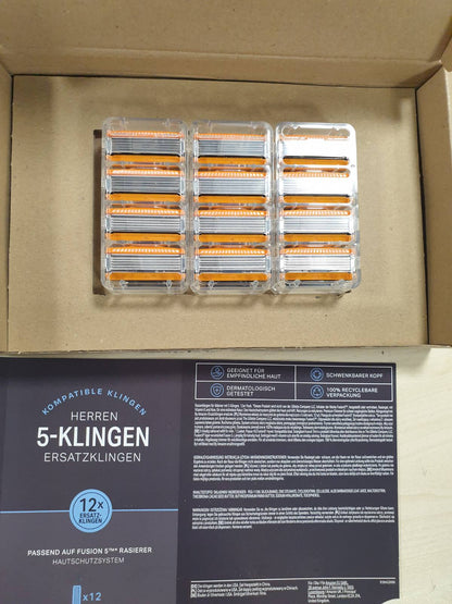 290132 - AMAZON Brisqe rroje për meshkuj, përshtatet me Gillette Fusion5, pako me 12 copë