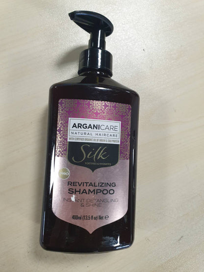 290190 - Shampo me proteina mëndafshi dhe vaj argani, 400 ml - Flokë të thatë dhe të dëmtuar