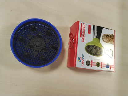290369 - Difuzues flokësh universal prej silikoni i palosshëm për tharëse flokësh, 14 x 11 cm, grykë universale me adaptor të butë për flokë kaçurrela dhe me onde