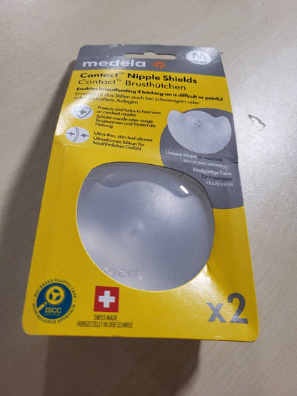 290420 - Mbrojtëse për gjoksin Medela Contact prej silikoni – Dizajn i butë dhe ultra i hollë – Pa BPA – 1 pako me 2 mburoja (20 mm) dhe kuti ruajtjeje