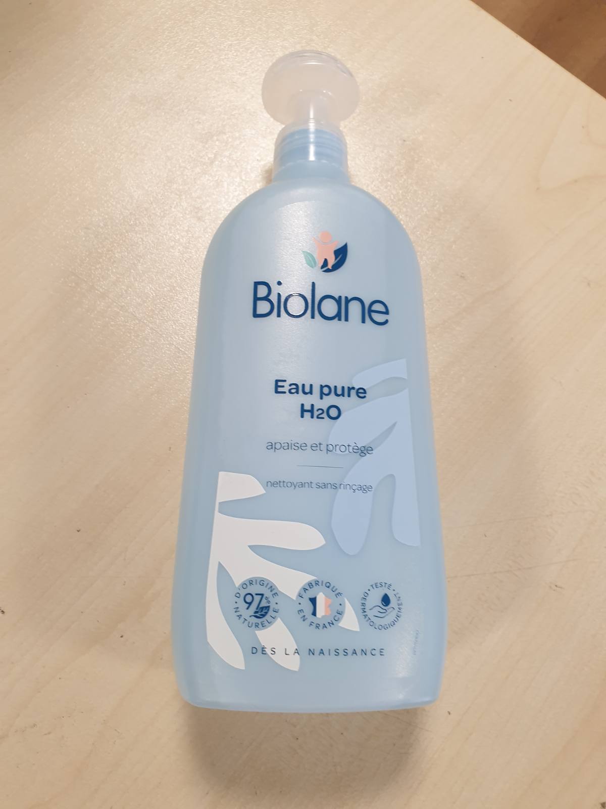 290430 - BIOLANE Ujë i Pastër H2O Pastrues për fytyrën, trupin dhe zonën e pelenave 750 ml - Prodhuar në Francë