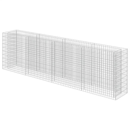291218 - vidaXL Shtretër i Ngritur me Gabion, Çelik i Galvanizuar 360x50x100 cm