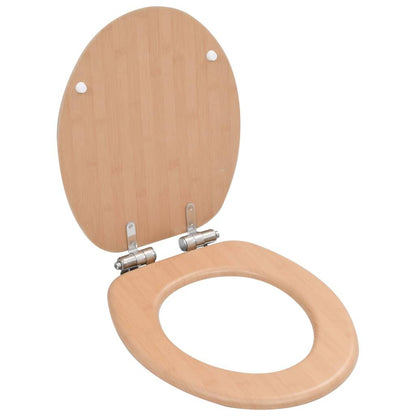 291320 -VIDAXL Kapak Tualeti me Mbyllje të Butë, MDF Bambuje