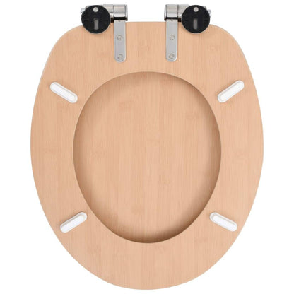 291320 -VIDAXL Kapak Tualeti me Mbyllje të Butë, MDF Bambuje