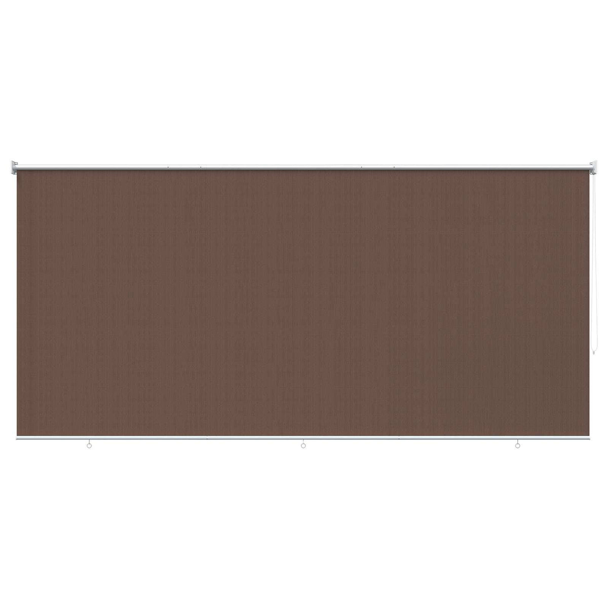 291398 -VidaXL Perde rul për ambiente të jashtme, bllokon 90% të rrezeve UV, ngjyrë kafe dhe zi, 350 x 230 cm, HDPE