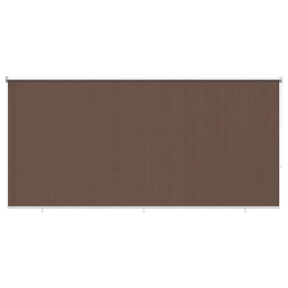 291398 -VidaXL Perde rul për ambiente të jashtme, bllokon 90% të rrezeve UV, ngjyrë kafe dhe zi, 350 x 230 cm, HDPE