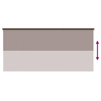 291398 -VidaXL Perde rul për ambiente të jashtme, bllokon 90% të rrezeve UV, ngjyrë kafe dhe zi, 350 x 230 cm, HDPE