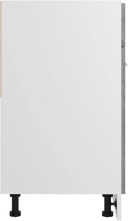 291406 - VidaXL Dollap i poshtëm kuzhine prej druri të përpunuar, gri, 60 x 46 x 81,5