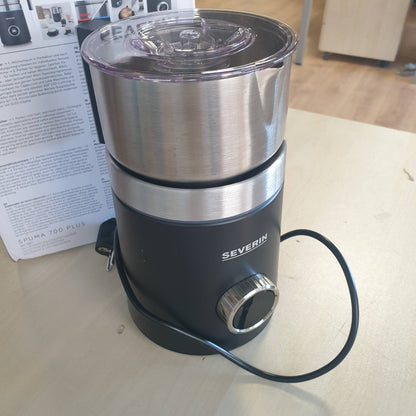 292144 - SEVERIN Shkumëzues Qumështi SPUMA 700 Plus, Induksion, 13 Programe, Ekran OLED, Unazë Drite LED, Pastrim i Lehtë, Grykë Barista, Çelik Inoks i Lëmuar, i Zi, SM 3587