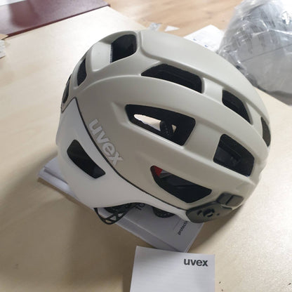 292172 - VIZOR UVEX FINALE - helmetë e sigurt qyteti për burra dhe gra - filtri kategoria 1 - përfshirë dritën LED - mat i bardhë rëre - 52-57 cm