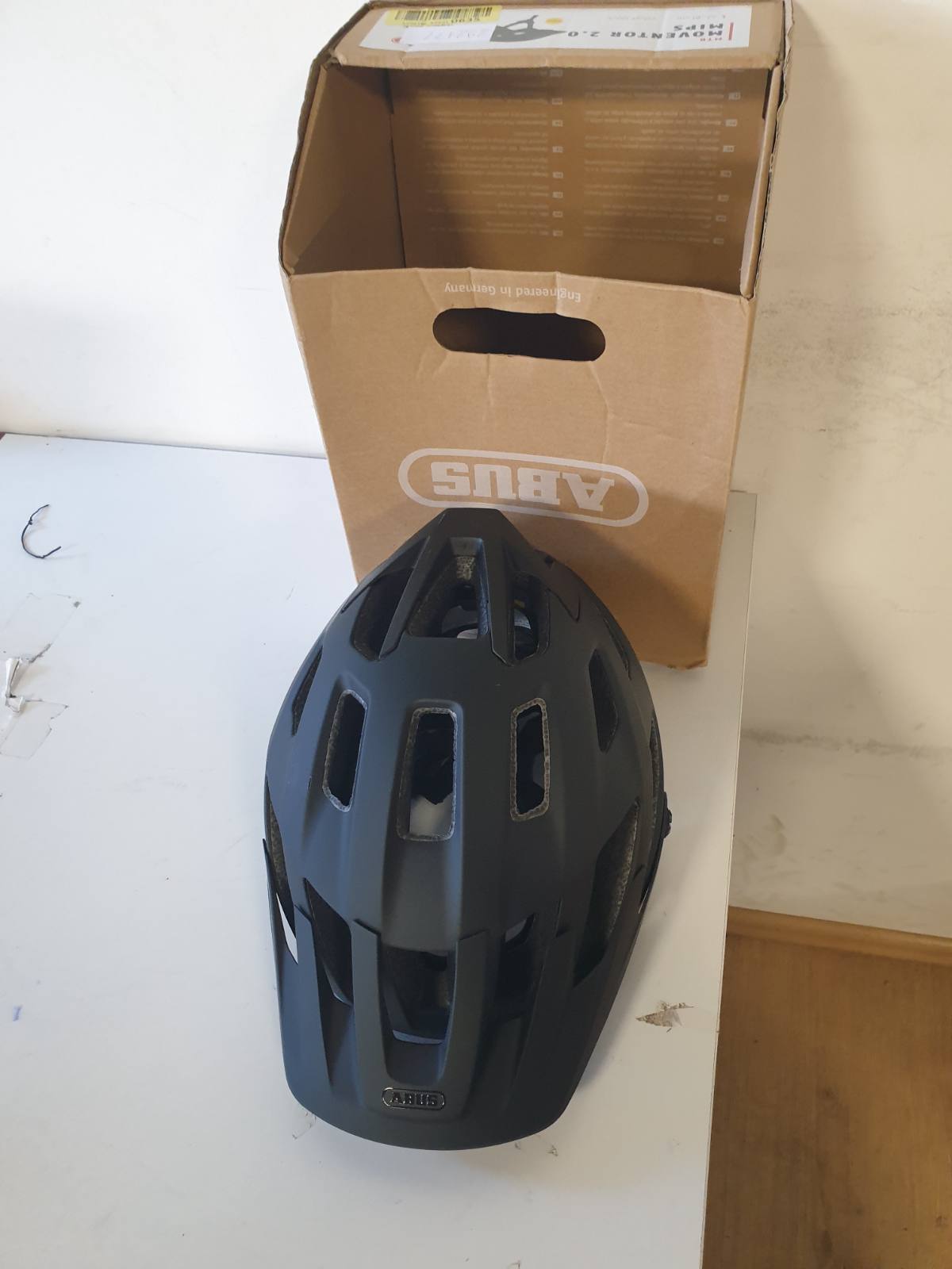 292177 - HELMETË ABUS MTB MOVENTOR 2.0 MIPS - Helmetë biçiklete me mbrojtje nga ndikimi për çiklizëm malor jashtë rrugës - Helmetë për të gjitha llojet e maleve për burra dhe gra - E zezë mat, L