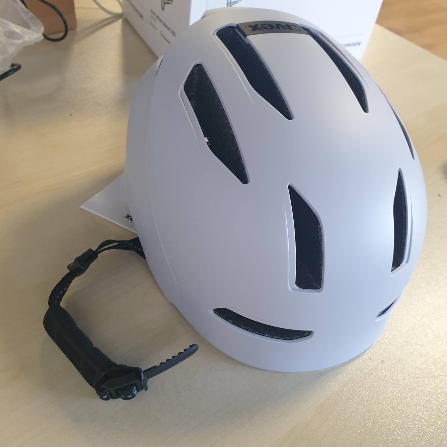 292187 - uvex urban Planet LED helmetë biçiklete, rregullim individual i madhësisë, dritë LED, Cloud matt, 54-58 cm