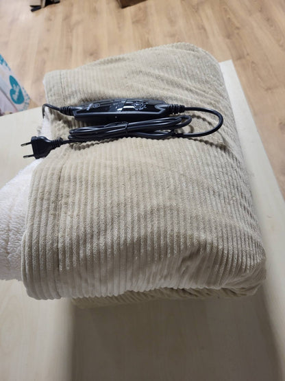 292343 - BEURER Batanije Ngrohëse HD 80 Cord, ngjyrë bezhë, 6 cilësime temperature, materiale të ricikluara, fikje automatike, sistem sigurie, pëlhurë korduroy e butë.