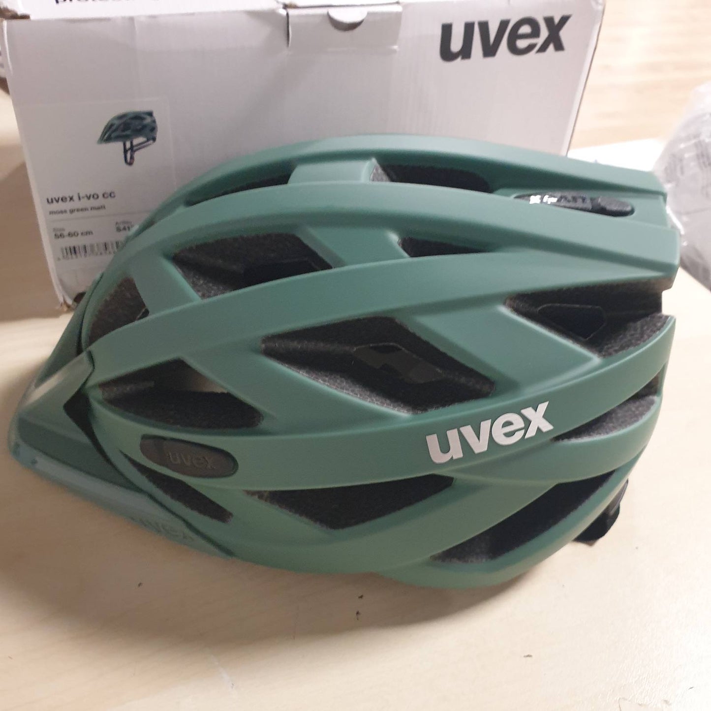 292453 - UVEX i-vo cc Helmetë e lehtë për burra dhe gra, Rregullim madhësie 56-60 cm, Moss Green mat