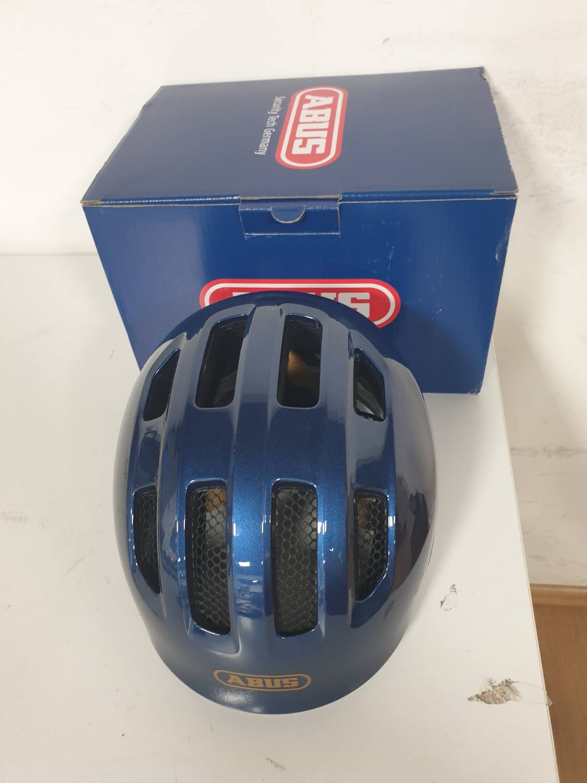 292727 - ABUS - Helmetë Smiley 3.0 ACE LED për fëmijë, për vajza dhe djem, madhësia S, blu me shkëlqim